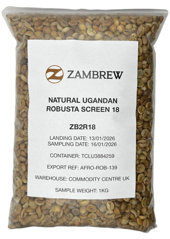 Zambrew green coffee sample bag